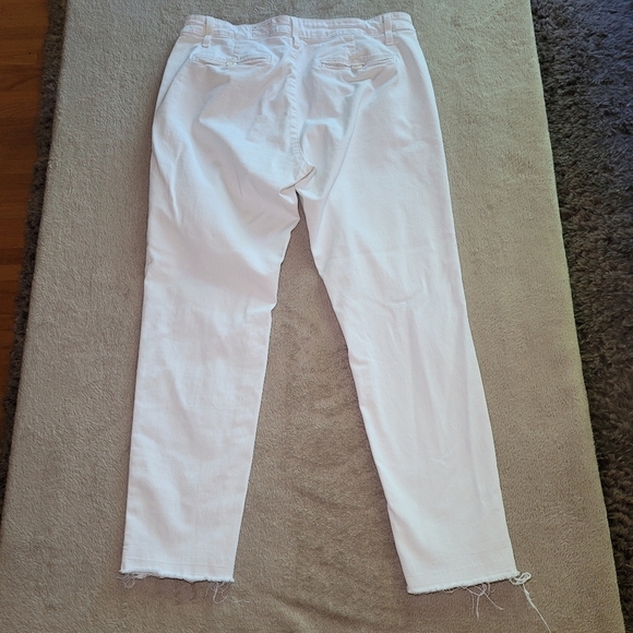 AG Adriano Goldschmied The Tristan White Distressed Tailored Trousers size 28 - Picture 7 of 13